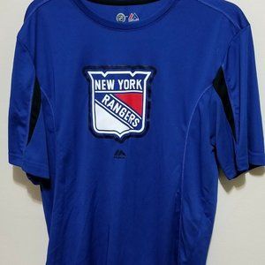 New York Rangers NHL Majestic Men's Shirt Size L